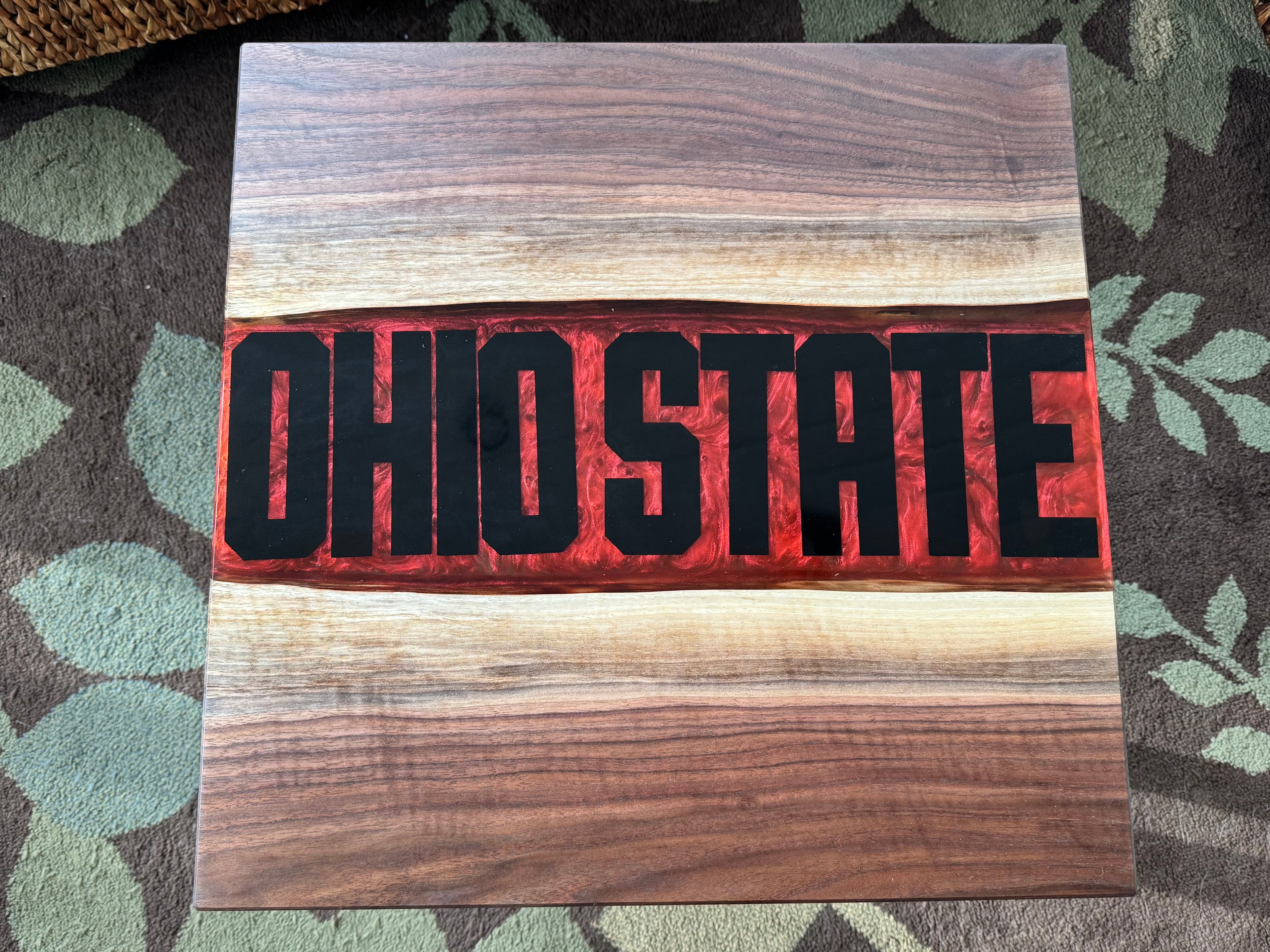 Custom handcrafted epoxy and wood table project in Ohio