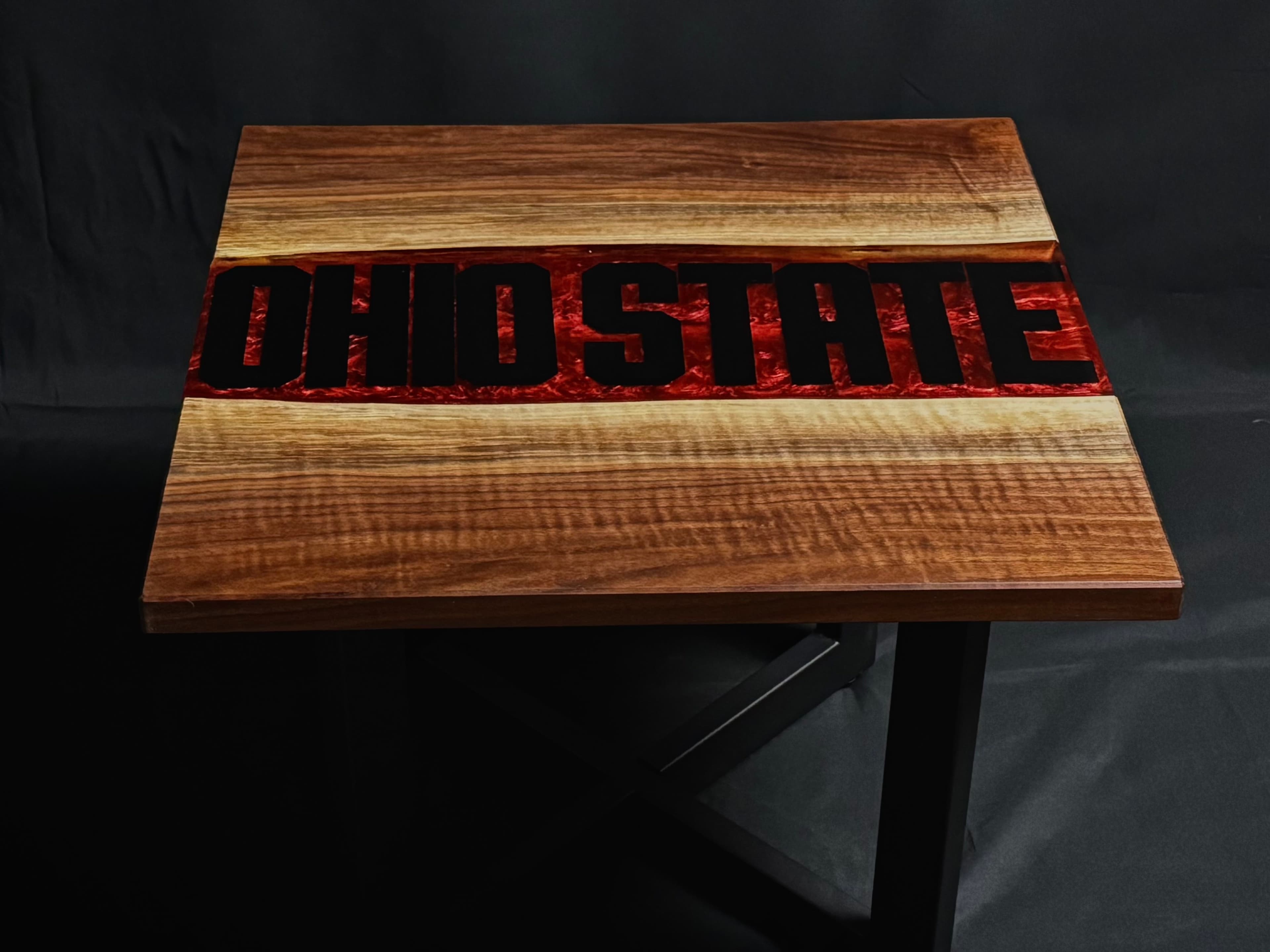 OSU Custom Coffee Table — handcrafted custom wood furniture by Medina Wood & Resin (photo 1 of 6)
